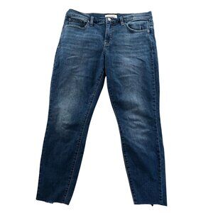 Lucky Brand Womens Jeans Size 12/13 A Blue Denim Raw Hem Skinny Leg Casual
